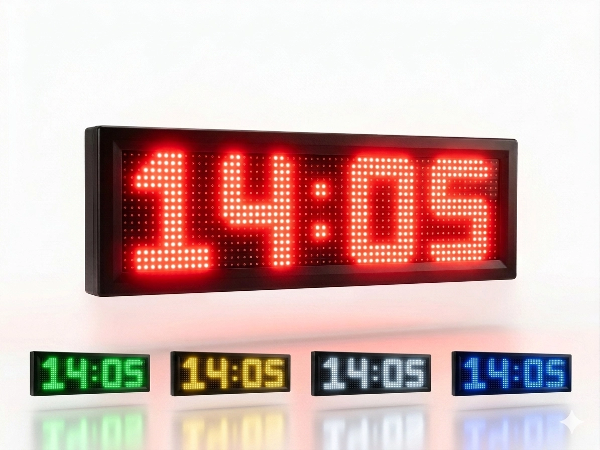 Dijital LED Saat 64x16cm Butonlu
