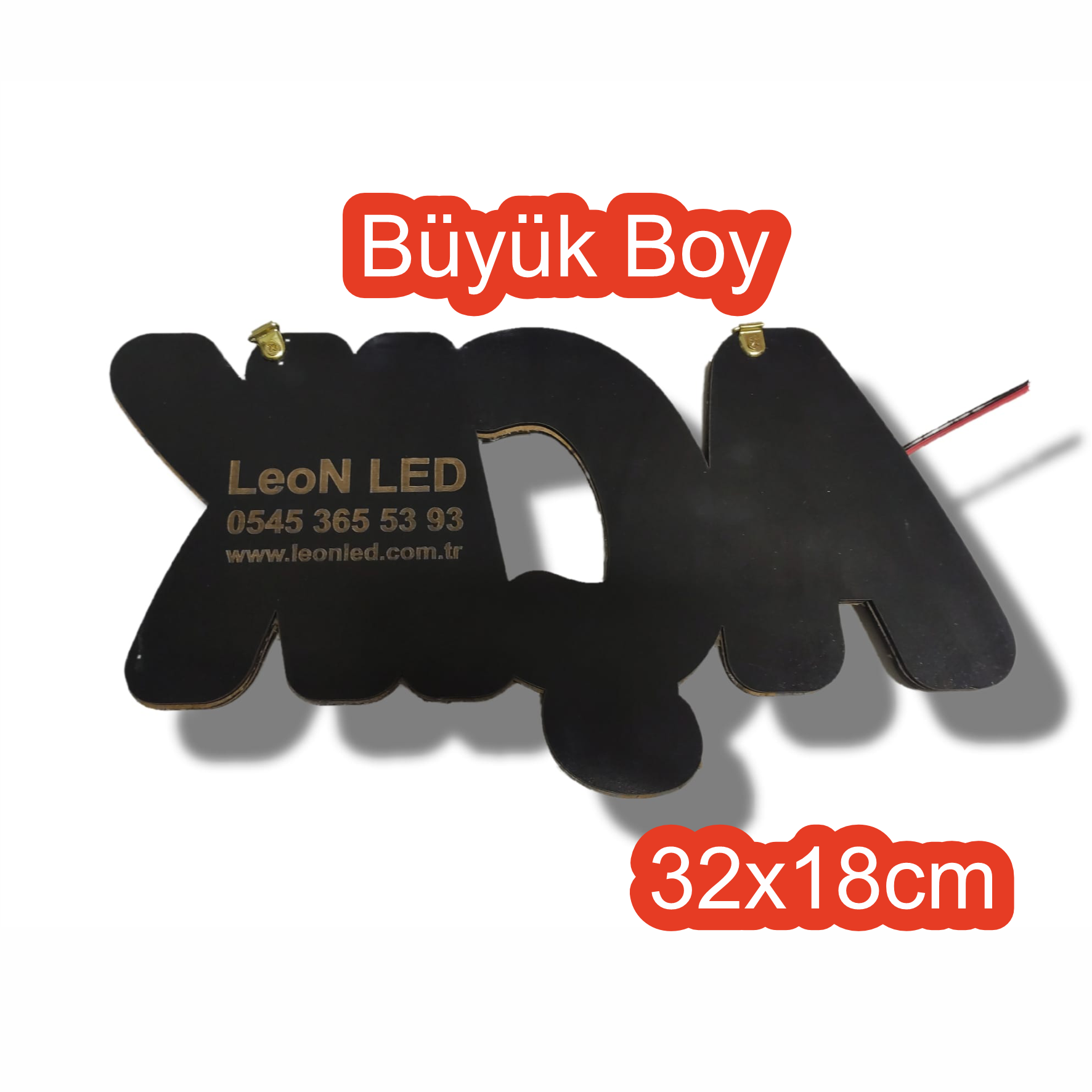 LED’li AÇIK Tabelası Büyük LED Açık yazısı Sarı