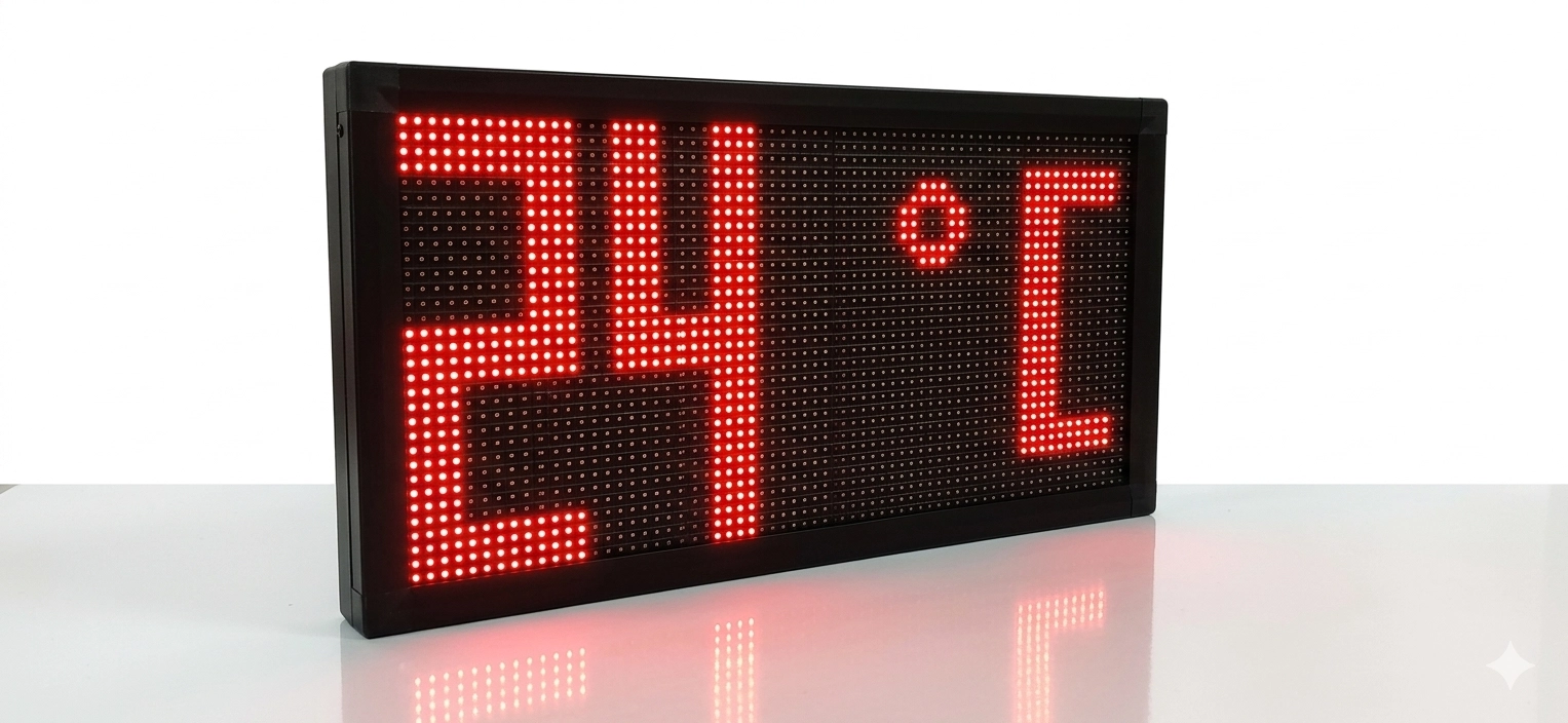 Dijital LED Saat 64x32cm Wi-Fi