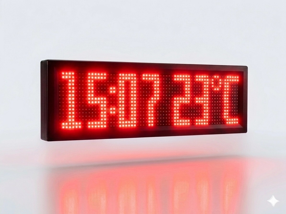 Dijital LED Saat 64x16cm Kumandalı
