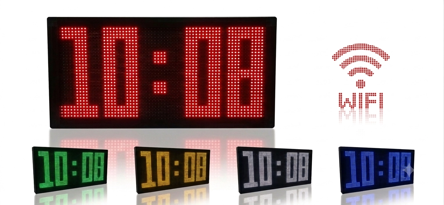 Dijital LED Saat 64x32cm Wi-Fi