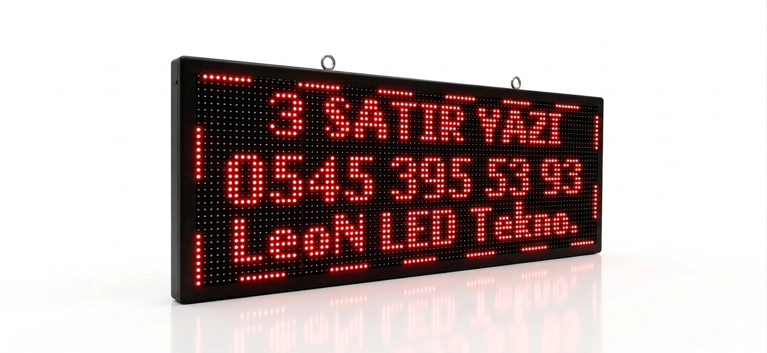 LED Tabela 96x32cm Kayan Yazı Çift Taraflı