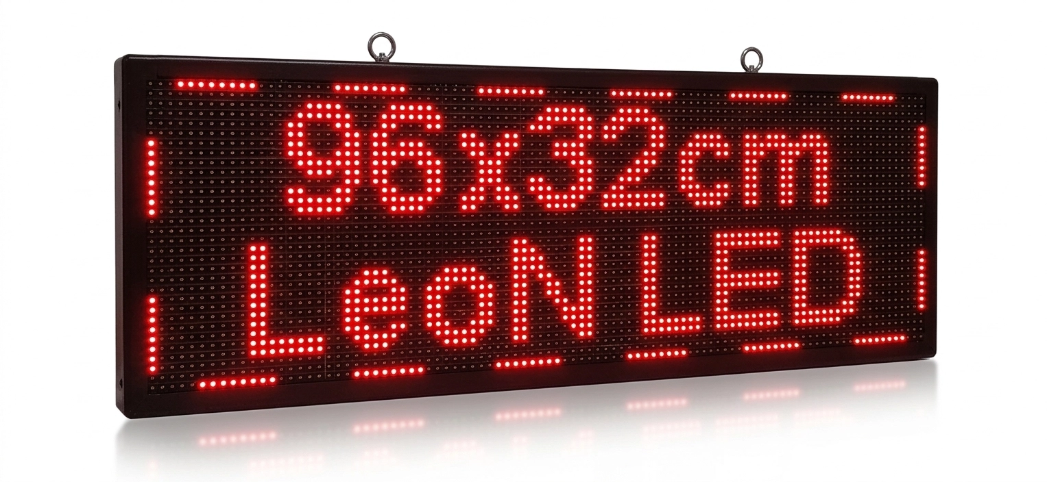 LED Tabela 96x32cm Kayan Yazı Çift Taraflı
