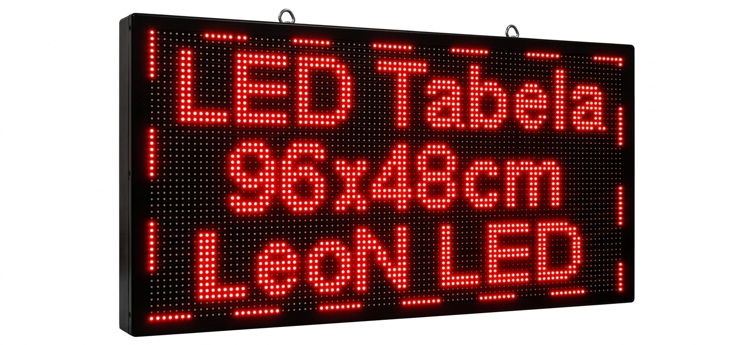 LED Tabela 96x48cm Kayan Yazı Çift Taraflı