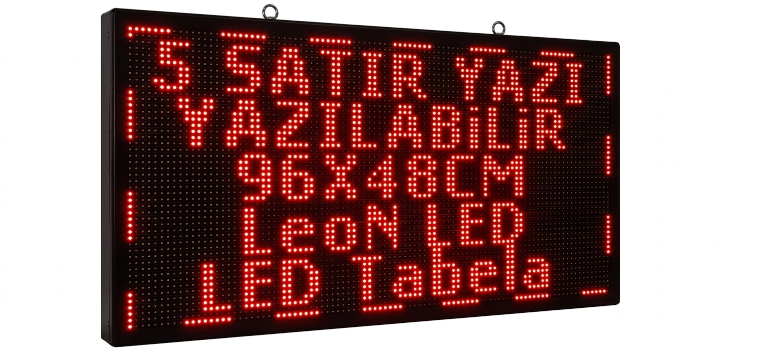 LED Tabela 96x48cm Kayan Yazı Çift Taraflı