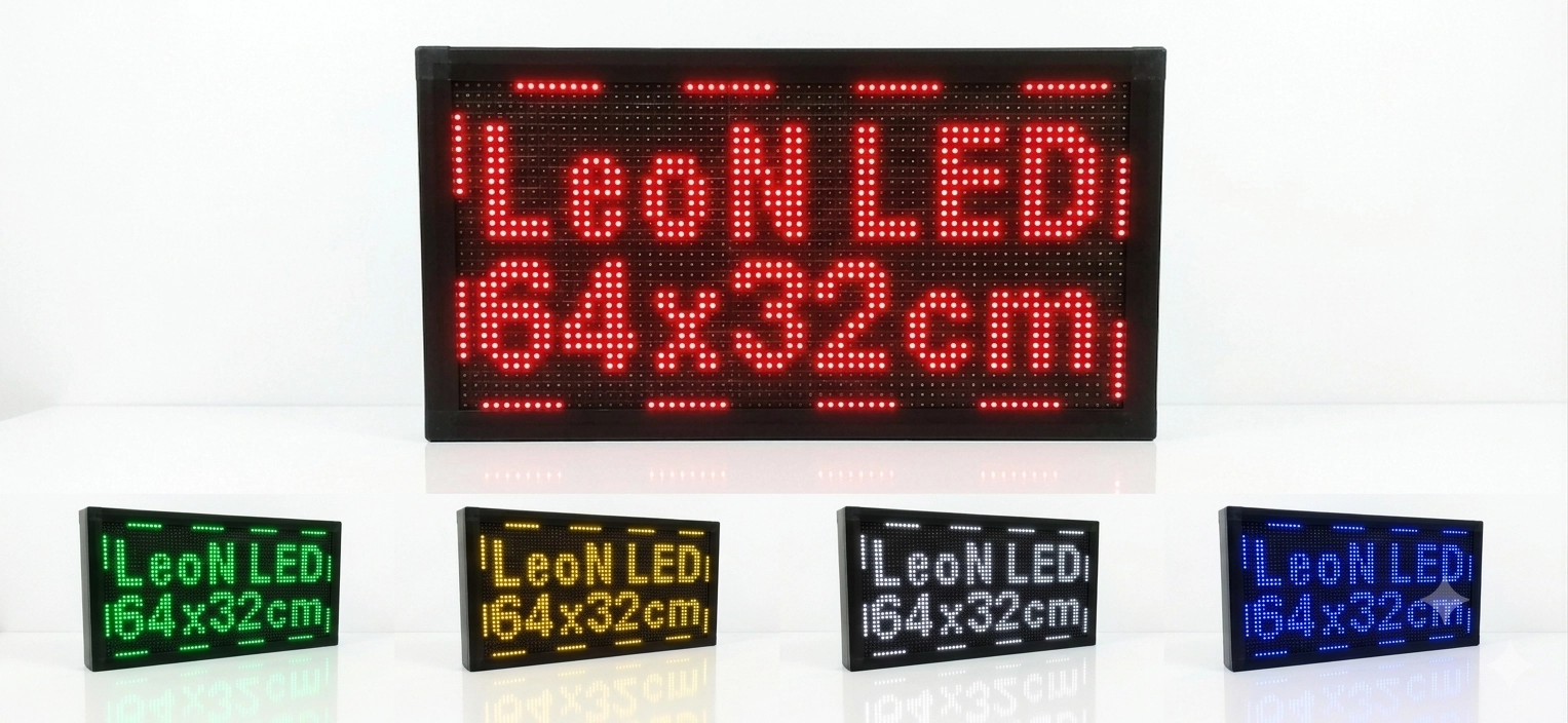 LED Tabela 64x32cm Kayan Yazı Tek Taraflı