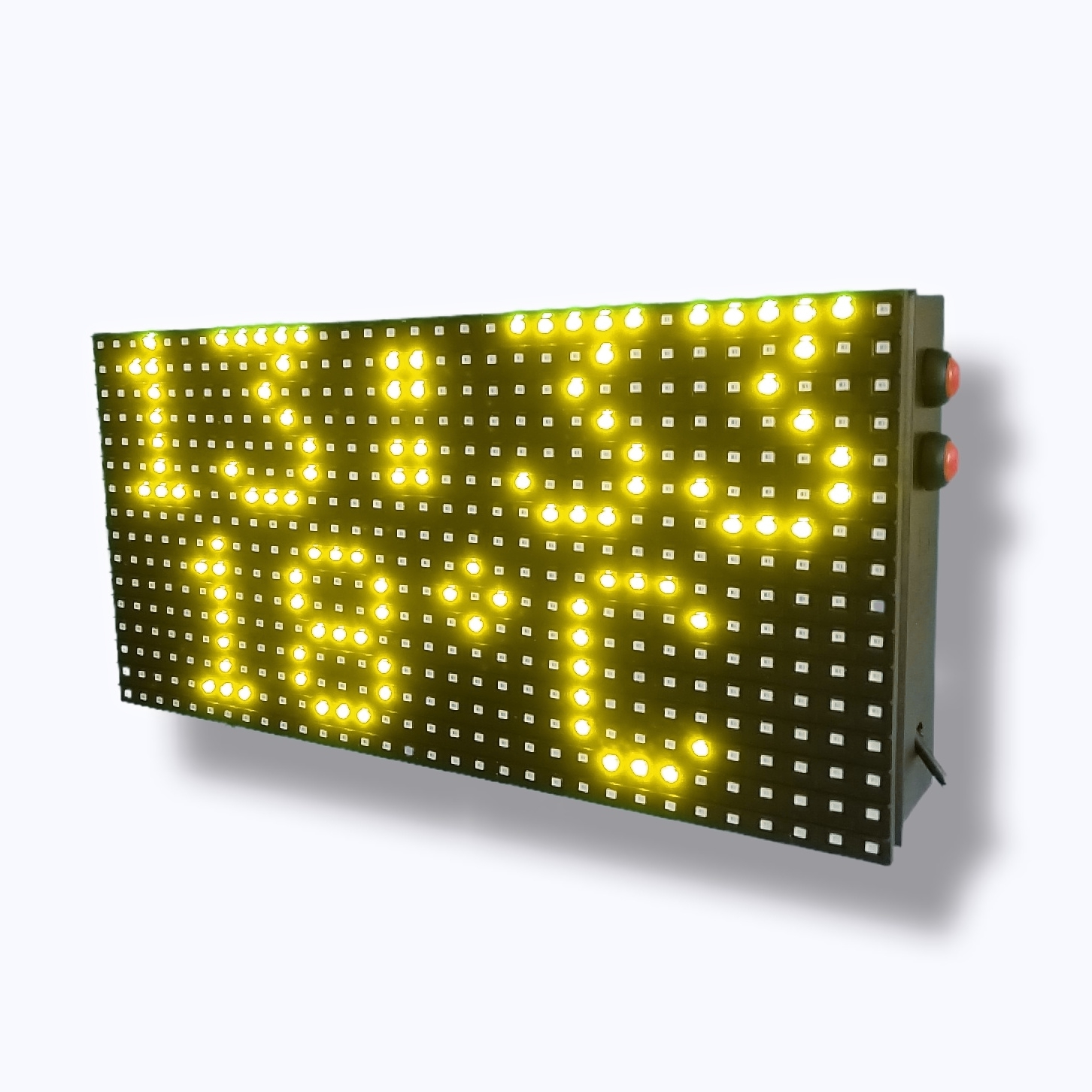 Dijital LED Saat Derece 32x16cm Sarı