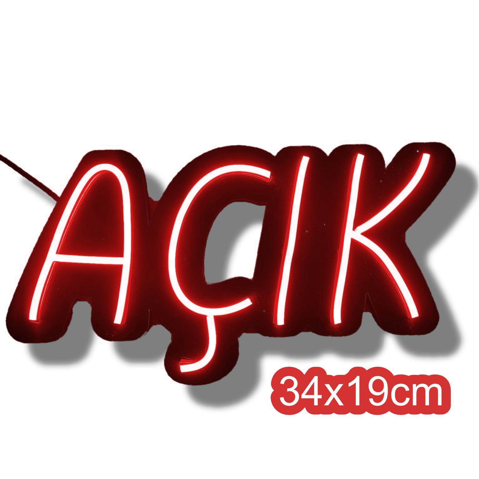 Açık Tabelası Açık Yazısı Neon LED - Kırmızı