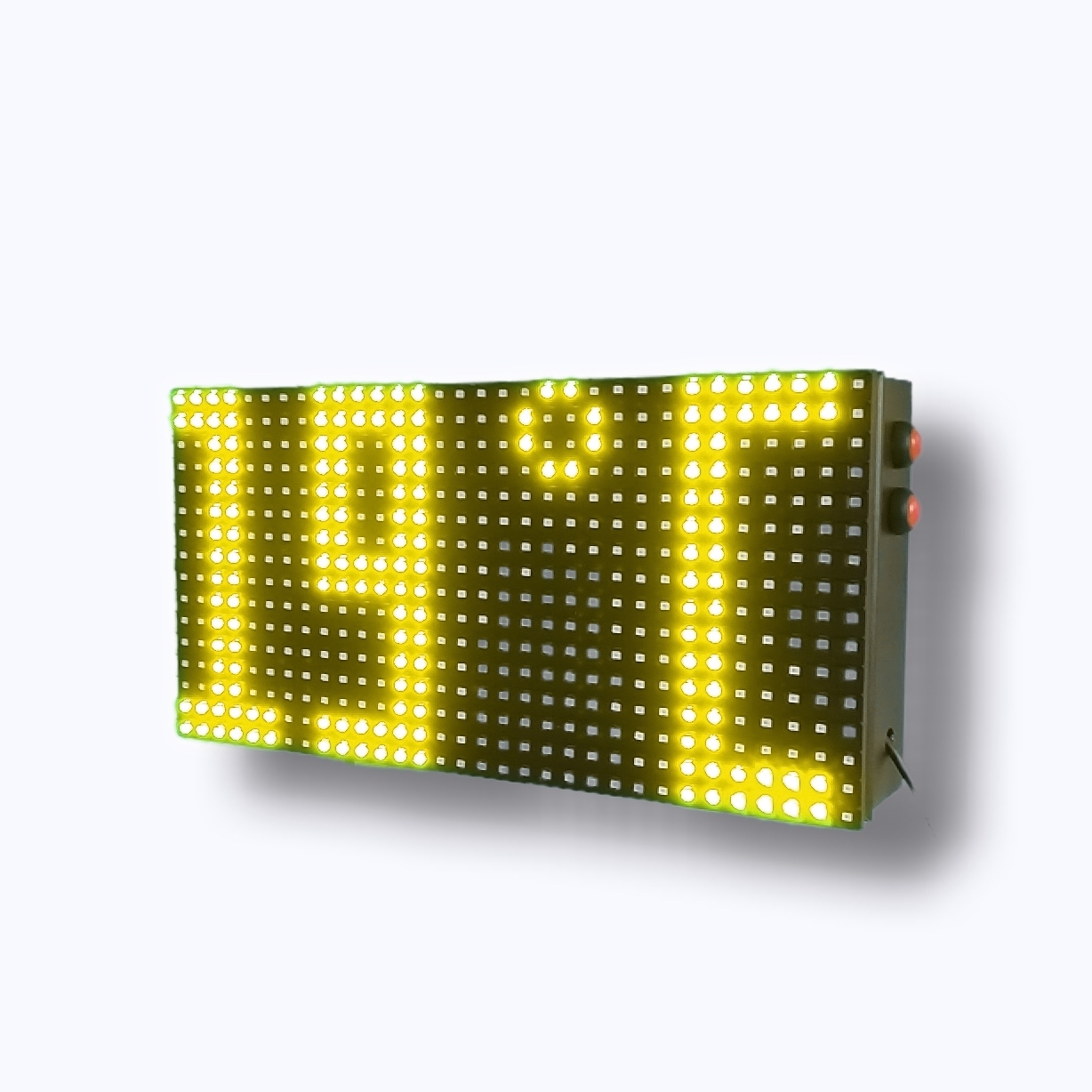 Dijital LED Saat Derece 32x16cm Sarı