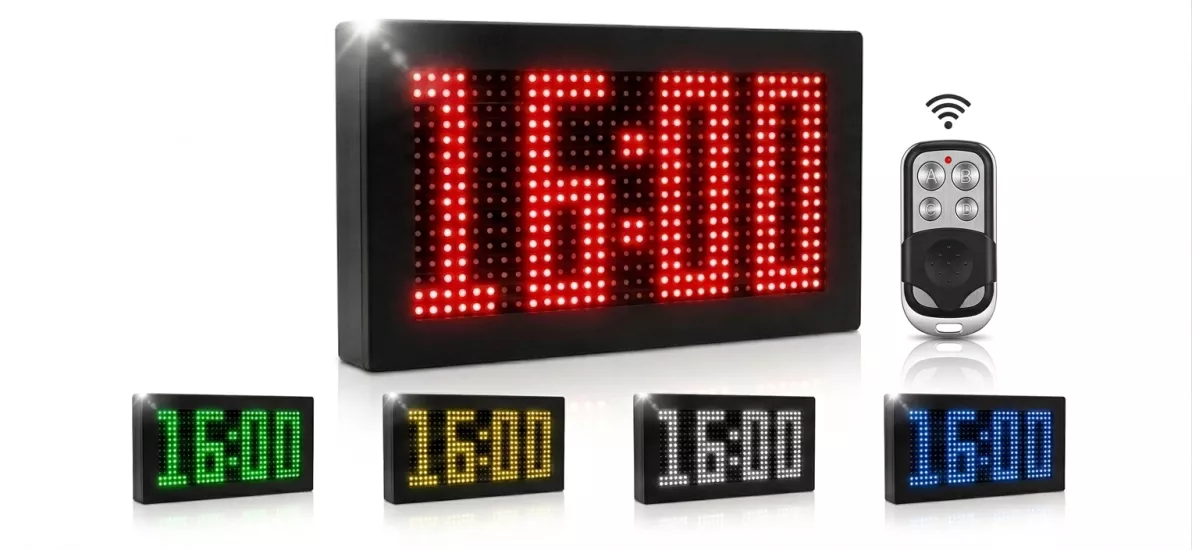 Dijital LED Saat 32x16cm Kumandalı
