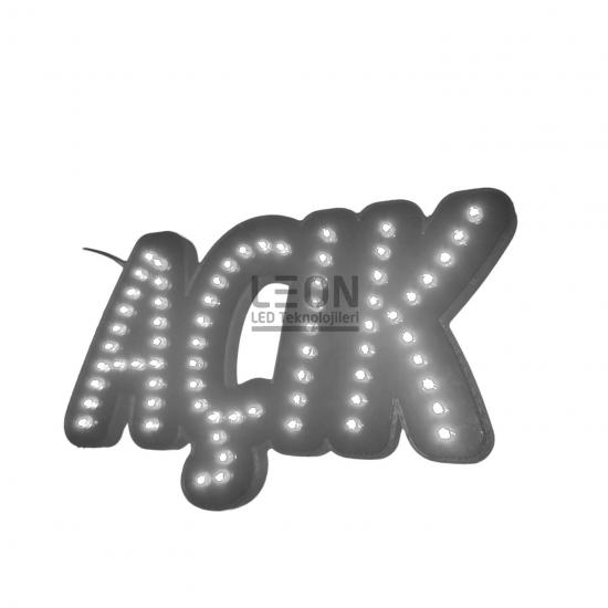 LED’li AÇIK Tabelası LED Açık yazısı Beyaz