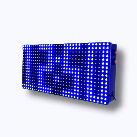 Dijital LED Saat Derece 32x16cm Mavi